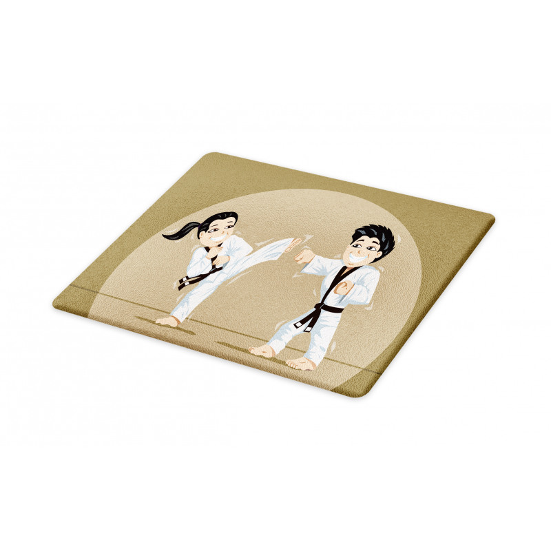 Children Karate Cartoon Art Cutting Board