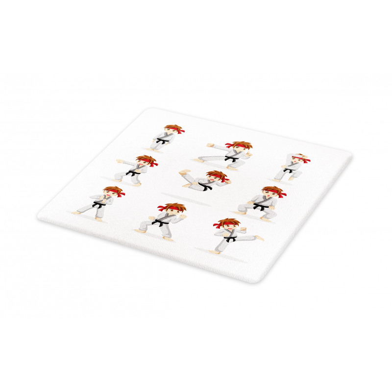 Martial Arts Boy Cartoon Cutting Board