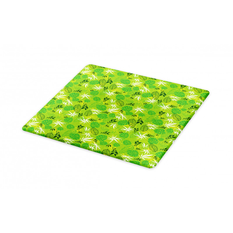 Jungle Scene Monstera Leaves Cutting Board