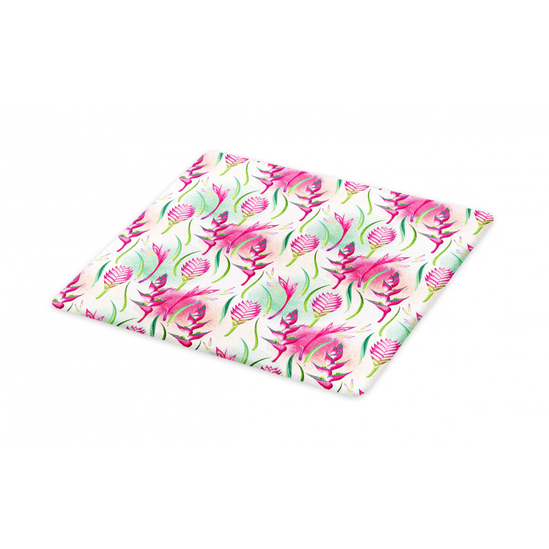 Tropic Flowers Paint Blots Cutting Board