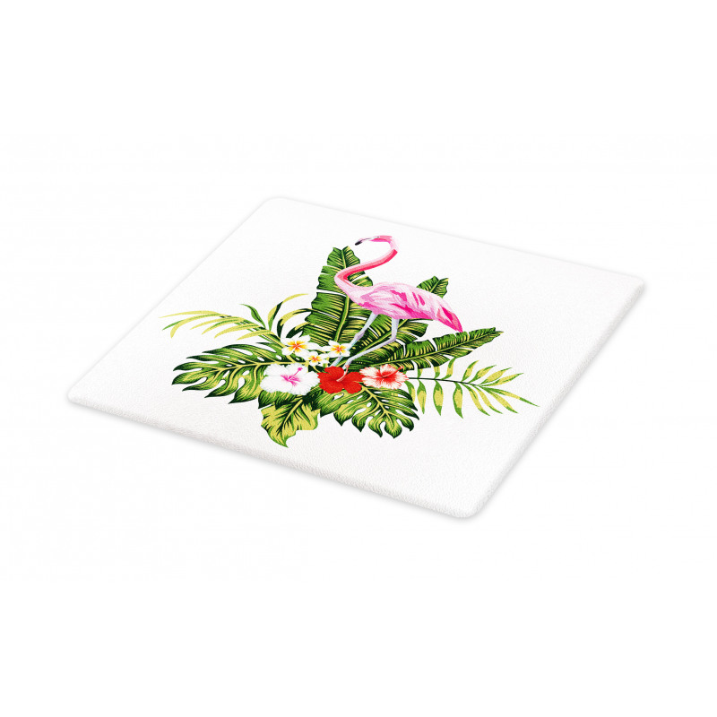 Flamingo and Flowers Cutting Board