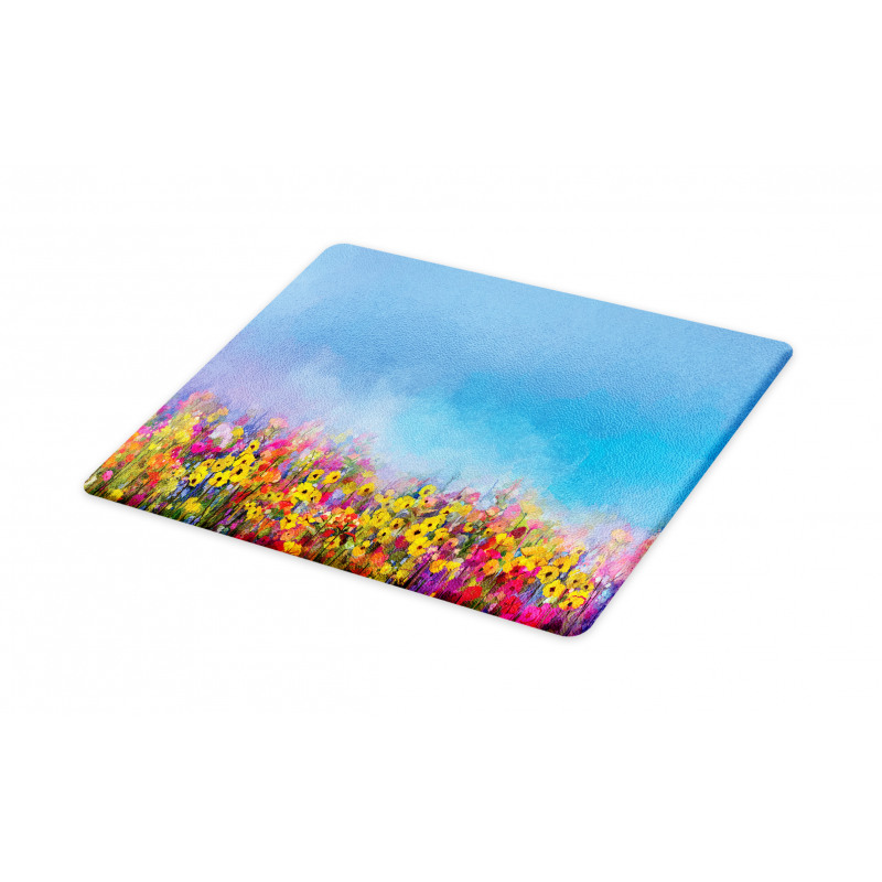 Abstract Sky Dreamy Flowers Cutting Board