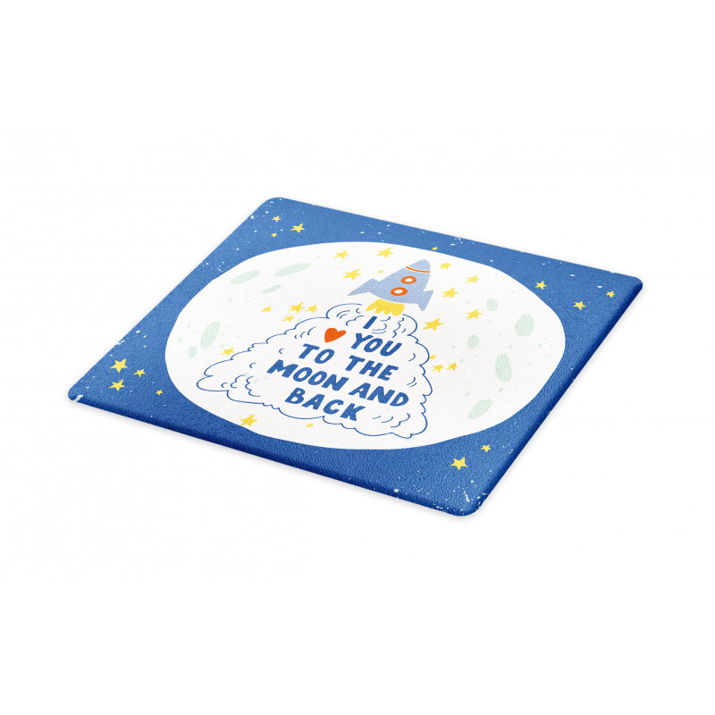 Space Travel Cloud Stars Cutting Board