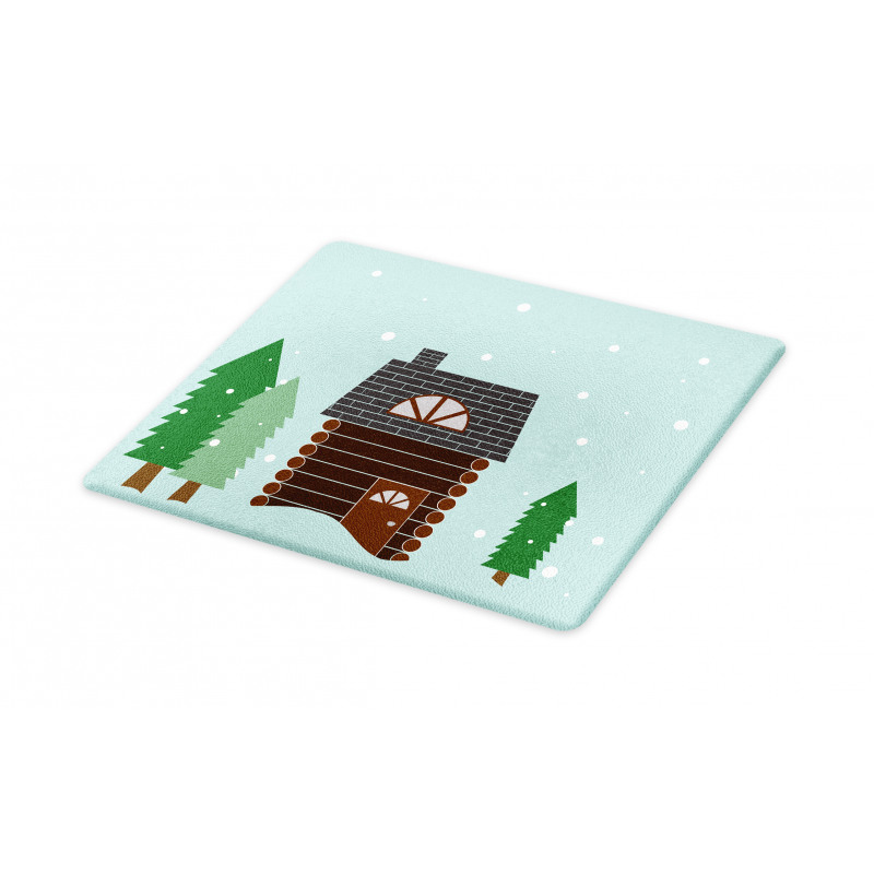 Cabin in Snowy Landscape Cutting Board