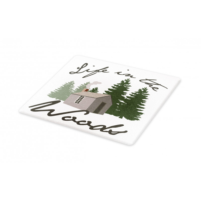 Rustic Lodge in Forest Cutting Board