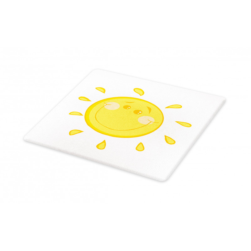 Simple Happy Sun Character Cutting Board