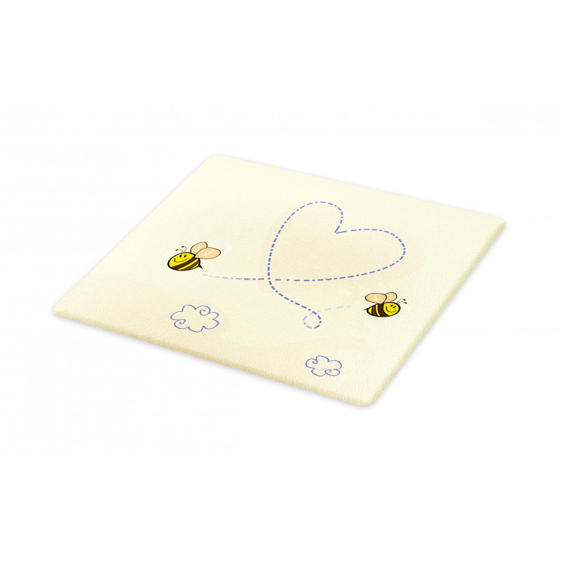 Buzzing Flies Heart Shape Cutting Board