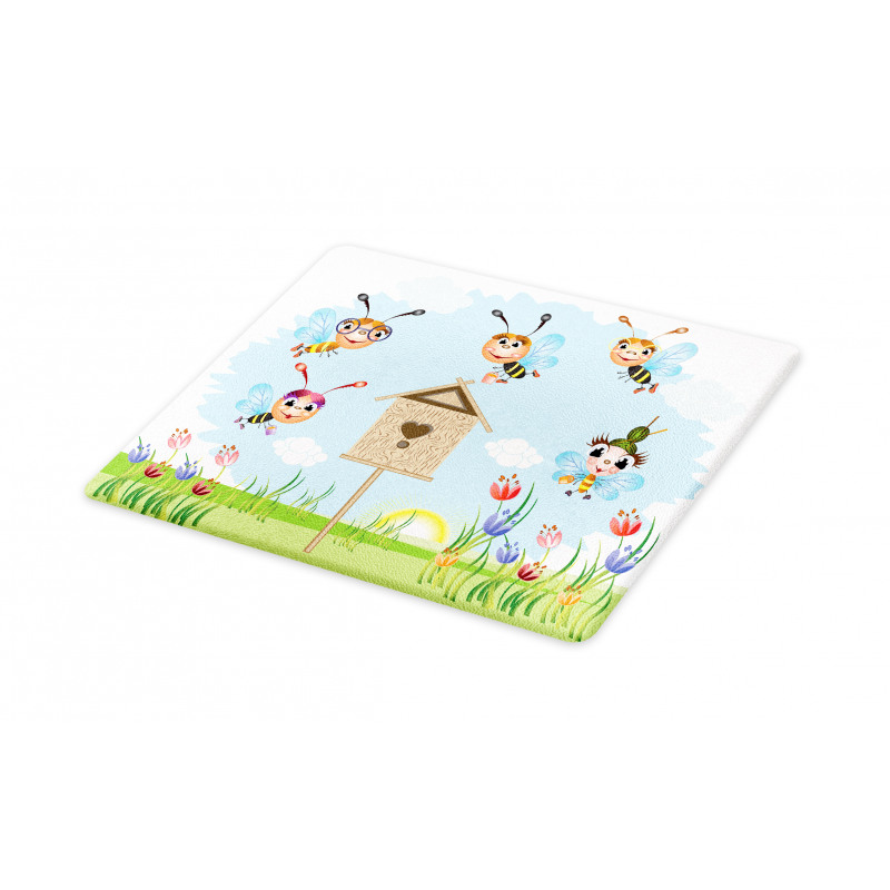 Cheerful Meadow Landscape Cutting Board