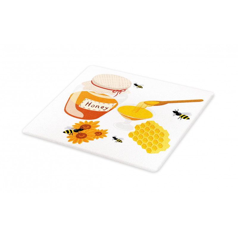 Spoon Jar and Sunflowers Cutting Board