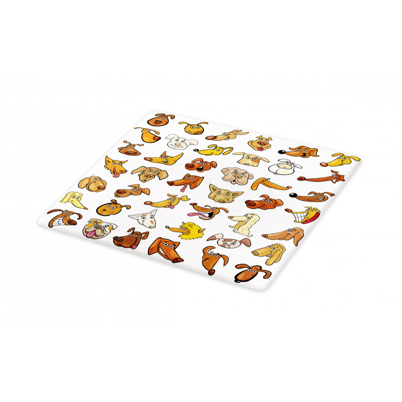 Dog Heads Puppy Canin Cutting Board