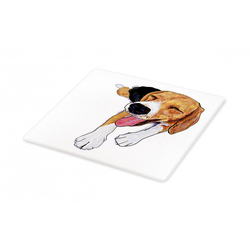 Smiling Resting Dog Sketch Cutting Board