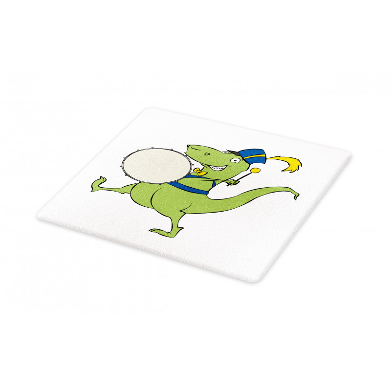 Happy Green Dinosaur Playing Cutting Board