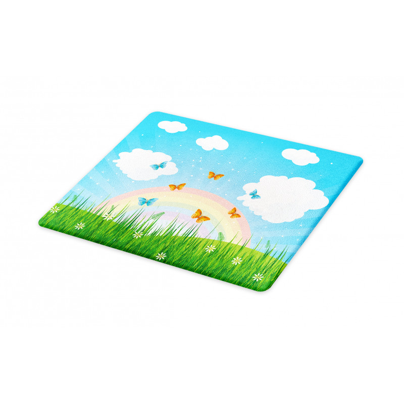 Meadow Butterfly Rainbow Cutting Board