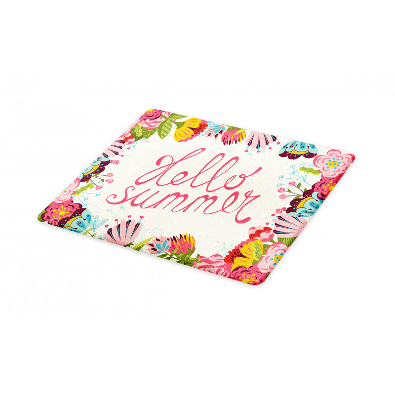 Hello Summer Garden Art Cutting Board