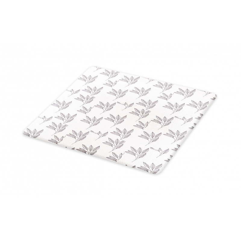 Monotone Art Leafy Branches Cutting Board