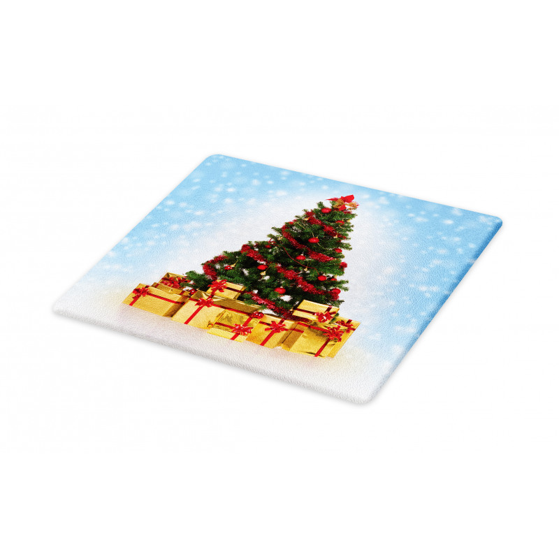 Fir Tree Snowy Weather Cutting Board