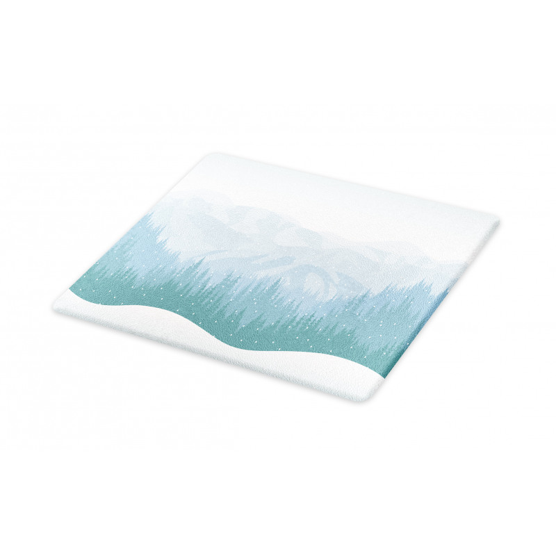 Mountains Winter Snowflake Cutting Board