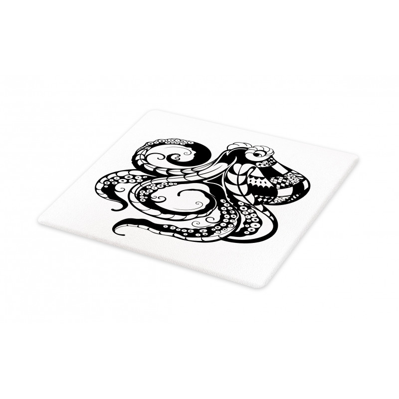 Ornamental Sea Animal Image Cutting Board