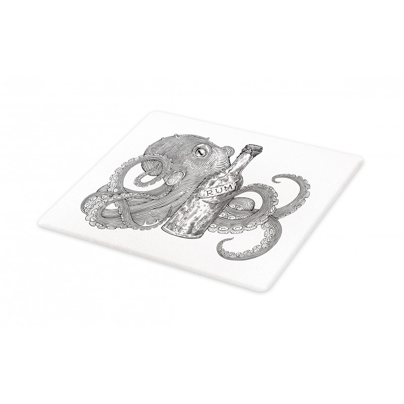 Sea Animal Holding a Bottle Cutting Board