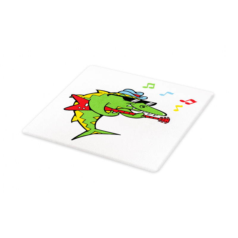 Crocodile Holding Guitar Cutting Board