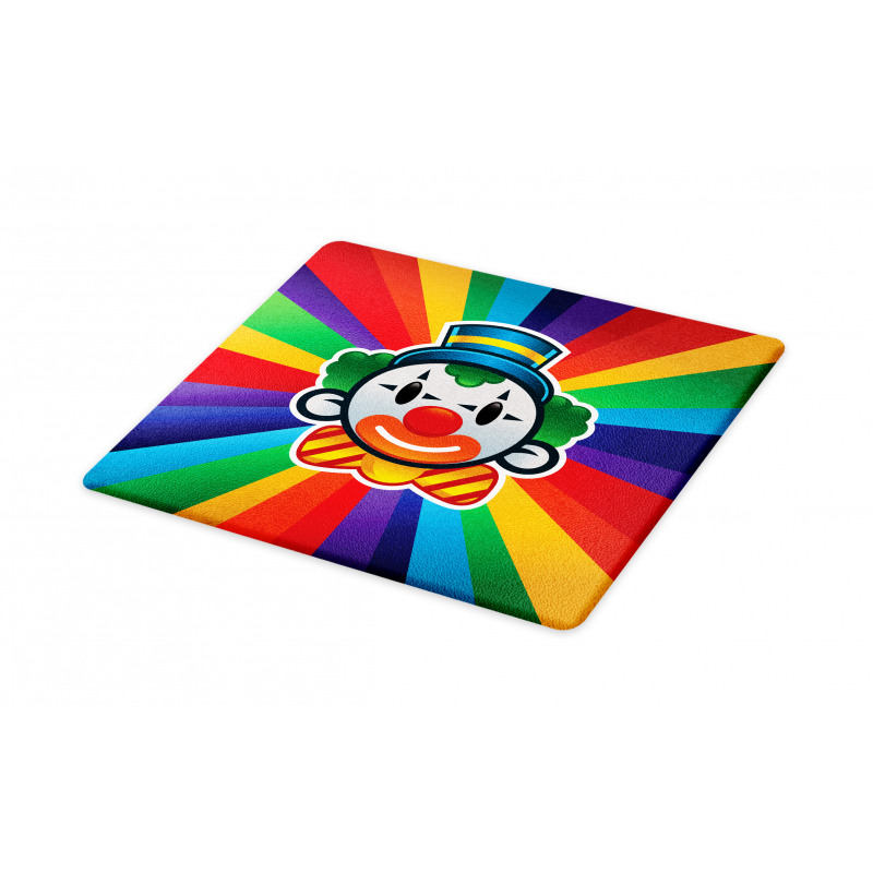 Clown Face Colorful Stripes Cutting Board