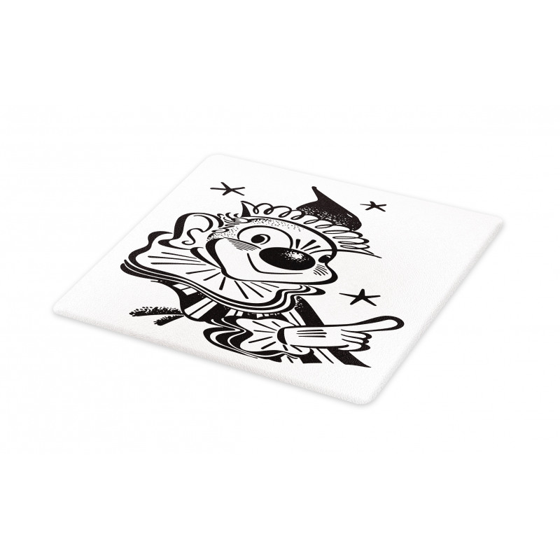 Whimsical Clown Portrait Cutting Board