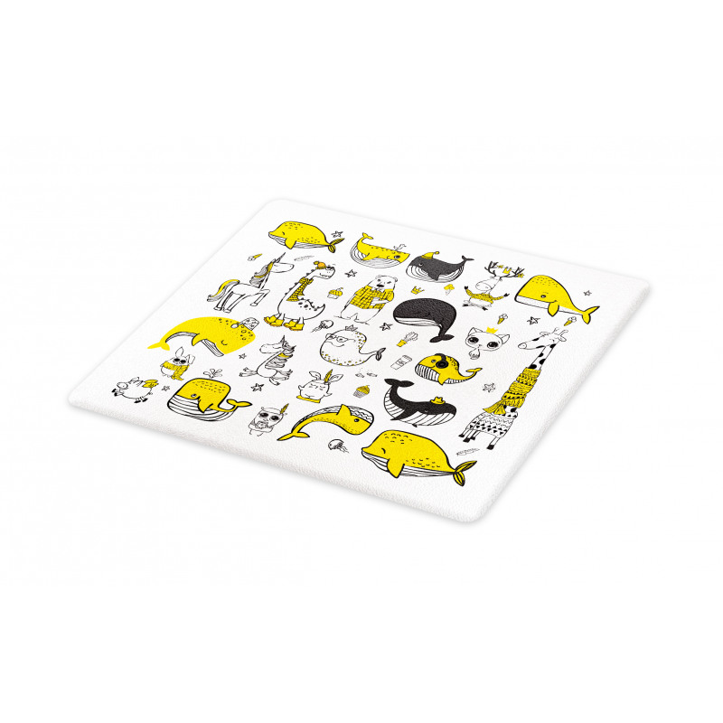 Hipster Style Animal Motifs Cutting Board