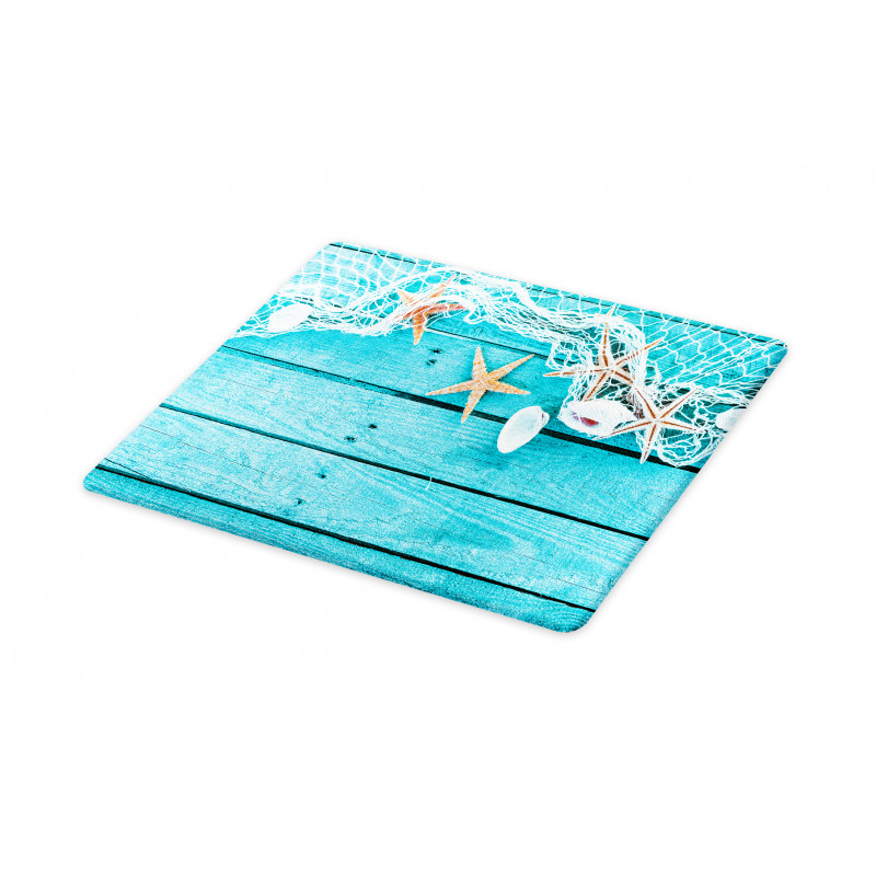 Nautical Shells and Net Cutting Board