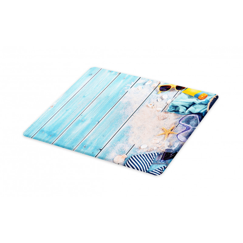 Beach Theme Elements Photo Cutting Board