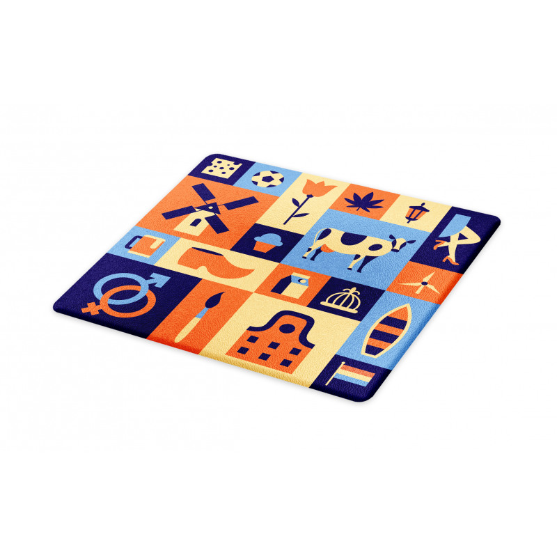 Squares Culture Items Cutting Board