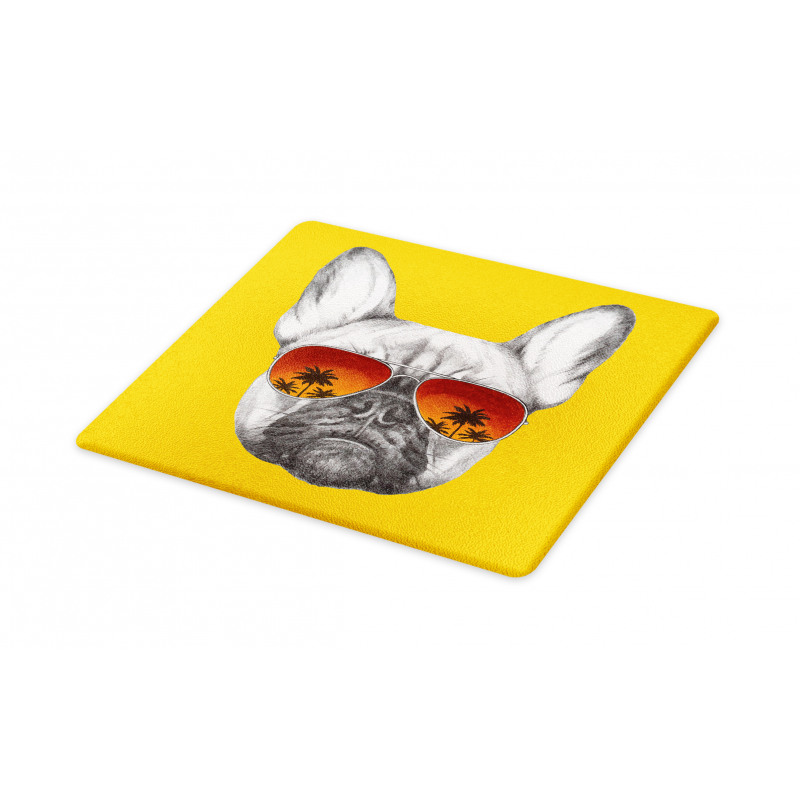 Funny Pet in Sunglasses Cutting Board