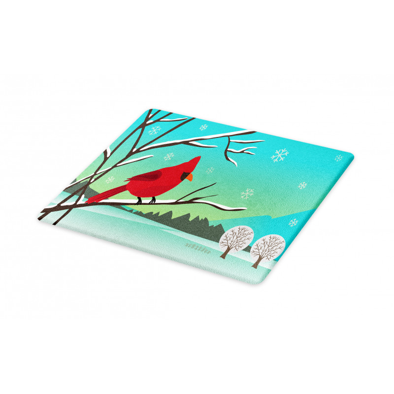 Bird on Snowy Branch Cutting Board