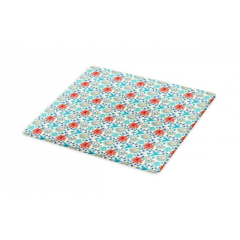 Flowers Folk Motifs Cutting Board