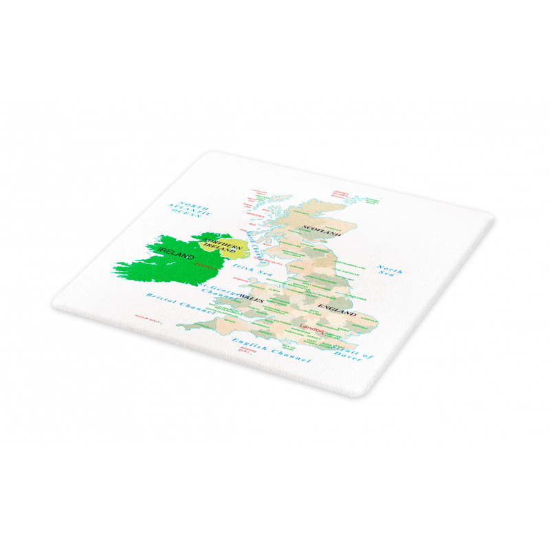 Country Names and Seas Cutting Board