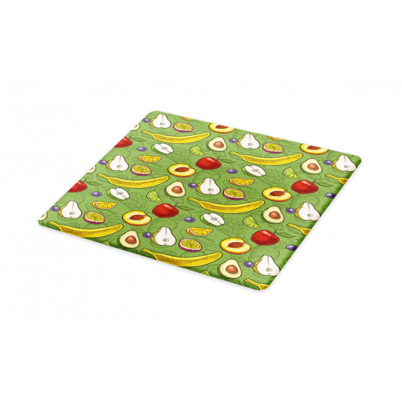 Avocado Apples Banana Lime Cutting Board