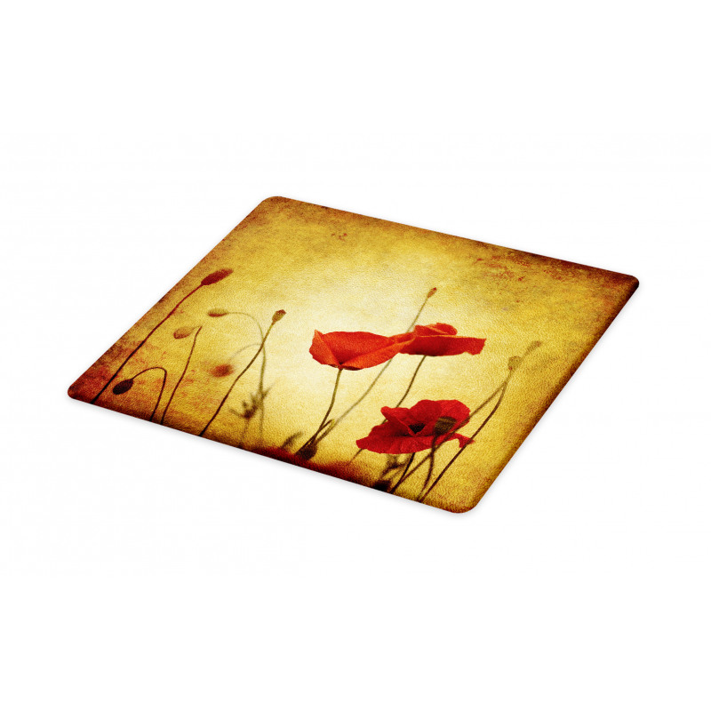 Poppy Flowers Bohemian Cutting Board