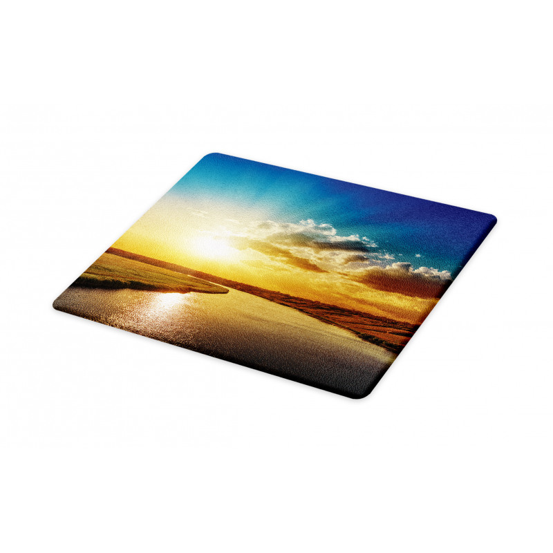 Dreamy Sunset on River Cutting Board