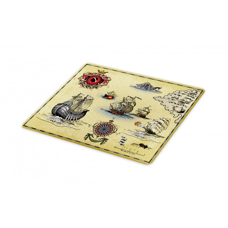 Antique Map Pirate Cutting Board