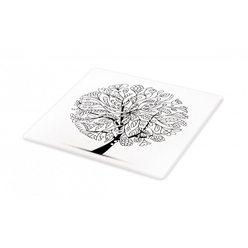 Abstract Leafy Floral Tree Cutting Board