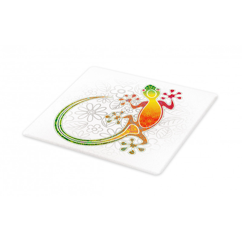 Art Frog Flowers Cutting Board