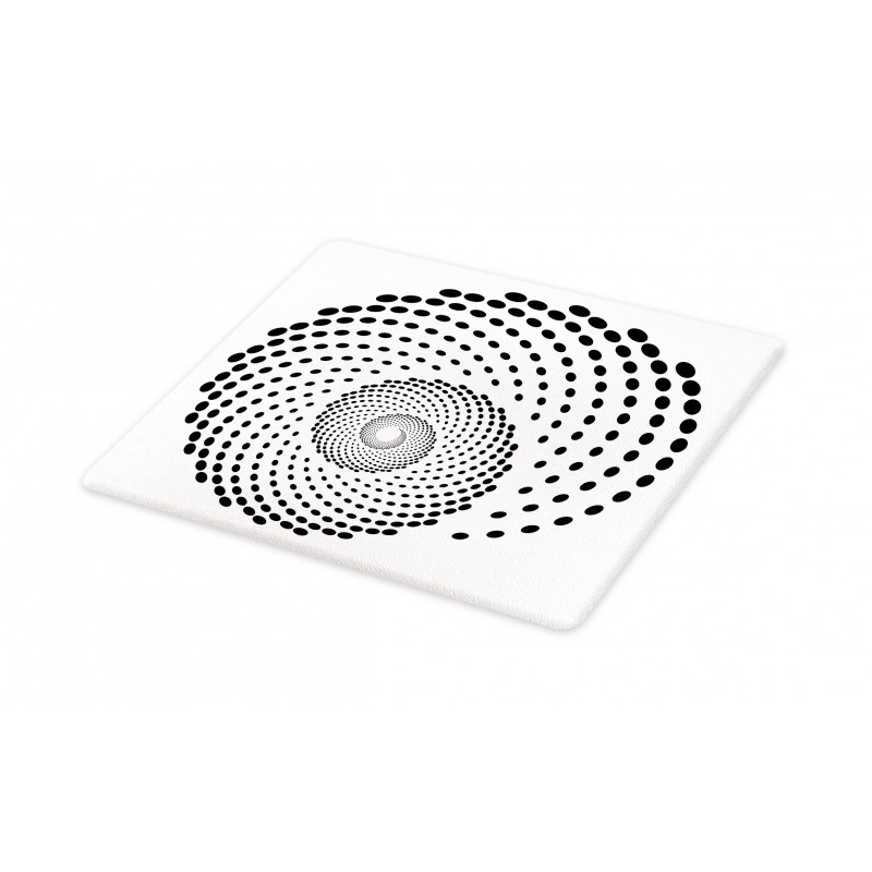 Spiral Monochrome Black Cutting Board