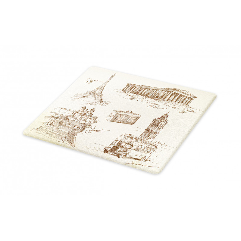 Travel over Europe Cutting Board