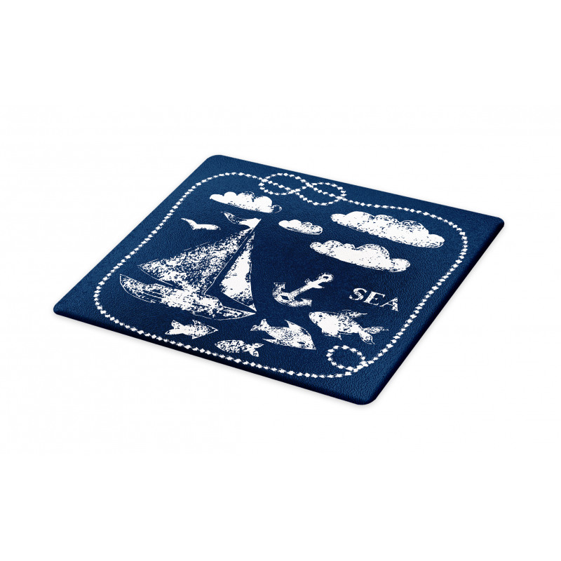 Boat Clouds Anchor Cutting Board