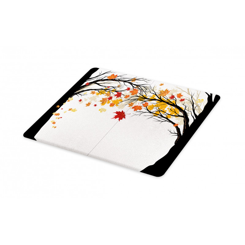 Trees with Dried Leaves Cutting Board