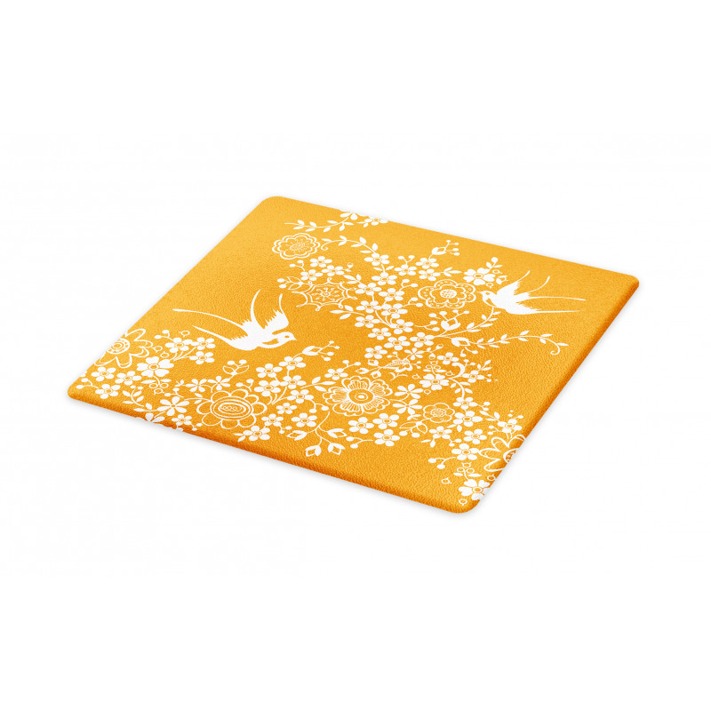 Japanese Tree Birds Art Cutting Board