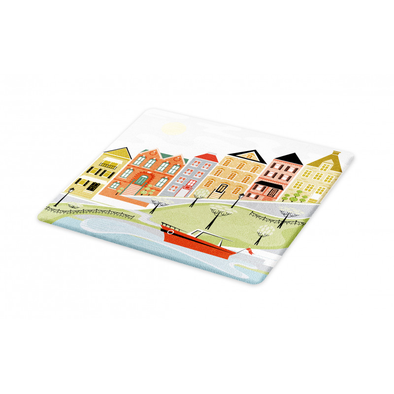 Quaint Village Street Cutting Board