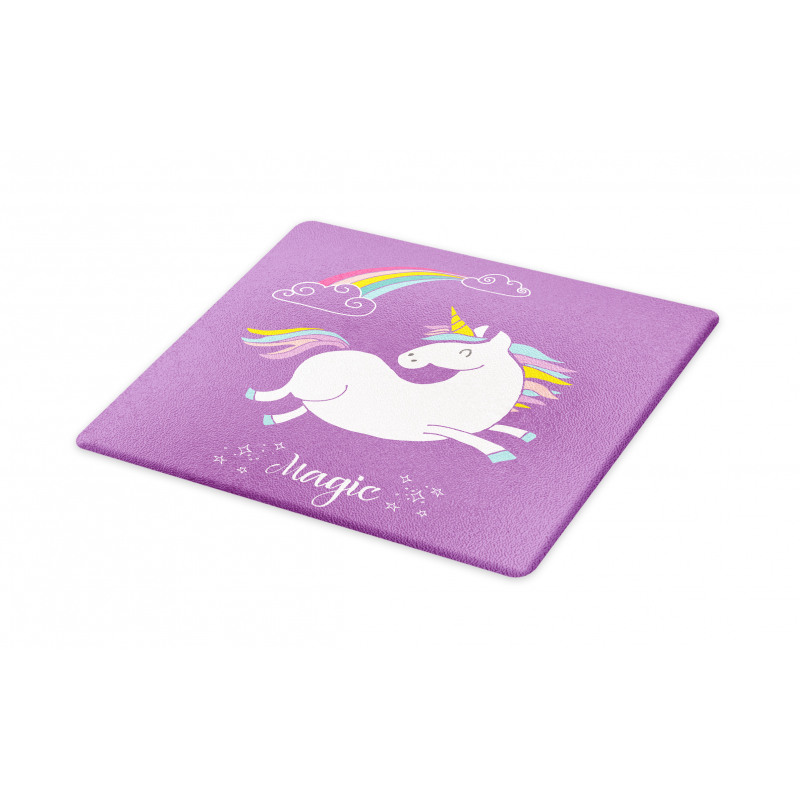 Purple Kids Rainbow Cutting Board