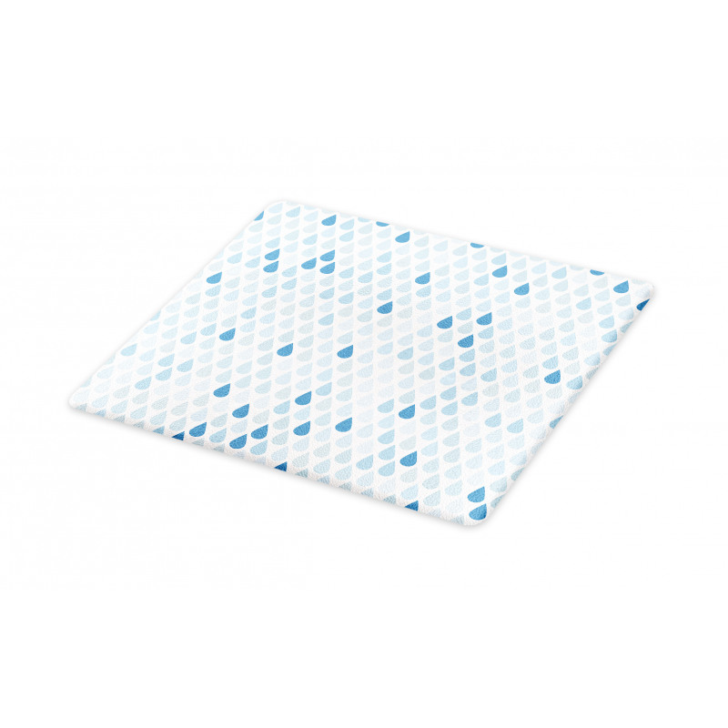 Raindrops White Navy Cutting Board