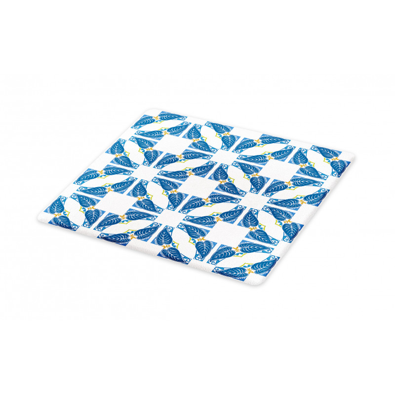 Moroccan Blue Leaves Cutting Board