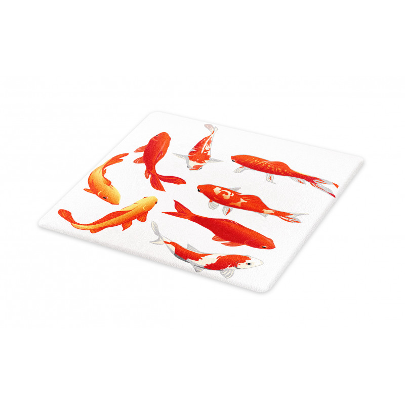 Koi Shoal Chinese Animal Cutting Board